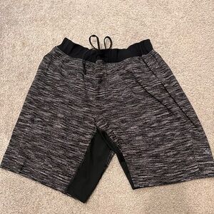 Men's Lululemon Black and Gray Shorts